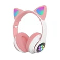 thumbnail image 1 of Auriculares inalámbricos Bluetooth para niños, adolescentes y adultos, auriculares Bluetooth supraaurales con micrófono, auriculares con orejas de gato para niñas y mujeres (rosa), 1 of 5