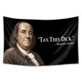thumbnail image 1 of Tapiz con bandera de Benjamin Franklin, 90 x 150 cm, 100% poliéster, 1 of 1