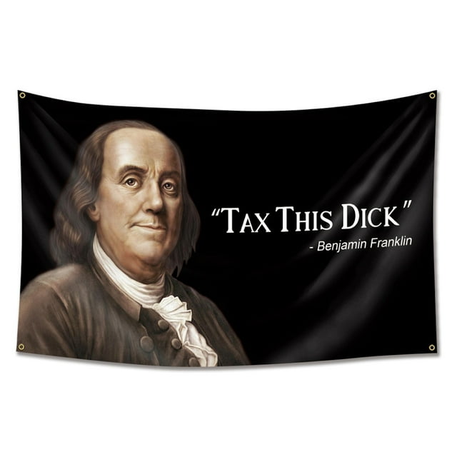Tapiz con bandera de Benjamin Franklin, 90 x 150 cm, 100% poliéster