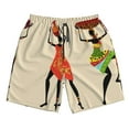 thumbnail image 5 of Wukai African Women Print Beach Trunks with Compression Liner Swimsuit Quick Dry Beach Sports Shorts with Pocket-X-Large, 5 of 8