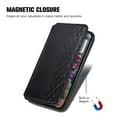 thumbnail image 4 of for Motorola Edge X30/Edge+ 2022 Leather Phone Case Wallet, Built in Magnetic Folio Flip Cover Ultra Thin Slim, Multi Hidden Card Holder Cash Slot, Fashion Plaid Lining, Kickstand, 4 of 8