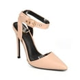 thumbnail image 1 of Miss L DA69 Women Leatherette Pointy Toe Open Back Wrapping Strap Stiletto Pump, 1 of 5
