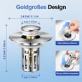 thumbnail image 2 of RKSTN A Chopper Washbasin Leakage Plug Washbasin Bounce Core Device Insect Proof Odor Proof and Blockage Proof Washbasin Filter Screen, 2 of 6