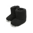 thumbnail image 1 of Baby Boys Girls Snow Boots,Winter Knitted Fleece Thick Soft Sole Non Slip Toddler First Walker Winter Warm Crib Shoes, 1 of 7