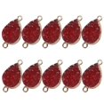 thumbnail image 2 of Water Drop Pendant Crystal for Necklace Making 10Pcs Red Double Hook, 2 of 4