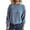 Blue, variant on Women's Fashion Casual Round Neck Pullover Solid Color Long-sleeve Sweater Top for Everyday Style, Comfortable and Chic Top for Women,Blue,L