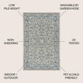 thumbnail image 3 of JONATHAN Y SANTA MONICA 5' Square Area Rug, Charleston Vintage Filigree Textured Weave - Gray/Navy, SMB106C-5SQ, 3 of 4