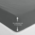 thumbnail image 4 of Unique Bargains Brushed Microfiber Fitted Sheet Bed Cover Dark Gray Full, 4 of 5