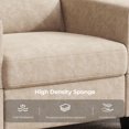 thumbnail image 6 of BLAZANT 39.8” Accent Chair, Velvet Single Sofa Couch, Comfy Reading Chair with Extra Deep Seat, Modern Armchair with Square Armrest& Removable Cushion Cover, Wooden Frame Small Couch for Small Spaces, 6 of 7