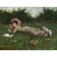 thumbnail image 3 of Anna Nordgren 24x19 Black Modern Framed Museum Art Print Titled - A Girl in a Meadow, 3 of 5