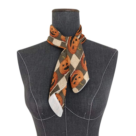 Square Scarf 24x24 Inch Striped Wicked Pumpkins Silky Satin Sun Protection Neck Scarf for Women Multi-Purpose Head Wrap Bandana for Hair Bag Decoration