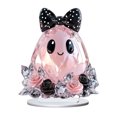 thumbnail image 3 of Pink Cute Ghost Acrylic Tabletop Ornament, Halloween Spooky‑Cute Decor with Polka Dot Bow and Rose Floral Accent for Shelf Mantel Indoor Party Display, 3 of 3