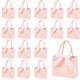 thumbnail image 1 of 24 bolsas de regalo de agradecimiento, bolsas de papel rosa para regalo, bolsas de recuerdo de fiesta con estampado en caliente y cinta., 1 of 6
