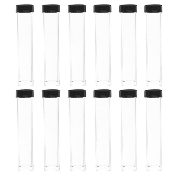 Plastic Test Tubes with Lid for Laboratory Use 12pcs 10ml Small Size