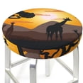 thumbnail image 3 of Goofa Giraffes Of The African Savannah Printed Stool Covers Round, Waterproof Round Bar Stool Covers Anti-Slip Round Bar Stool Seat Cover with Elastic Bands Durable-14 inch, 3 of 7