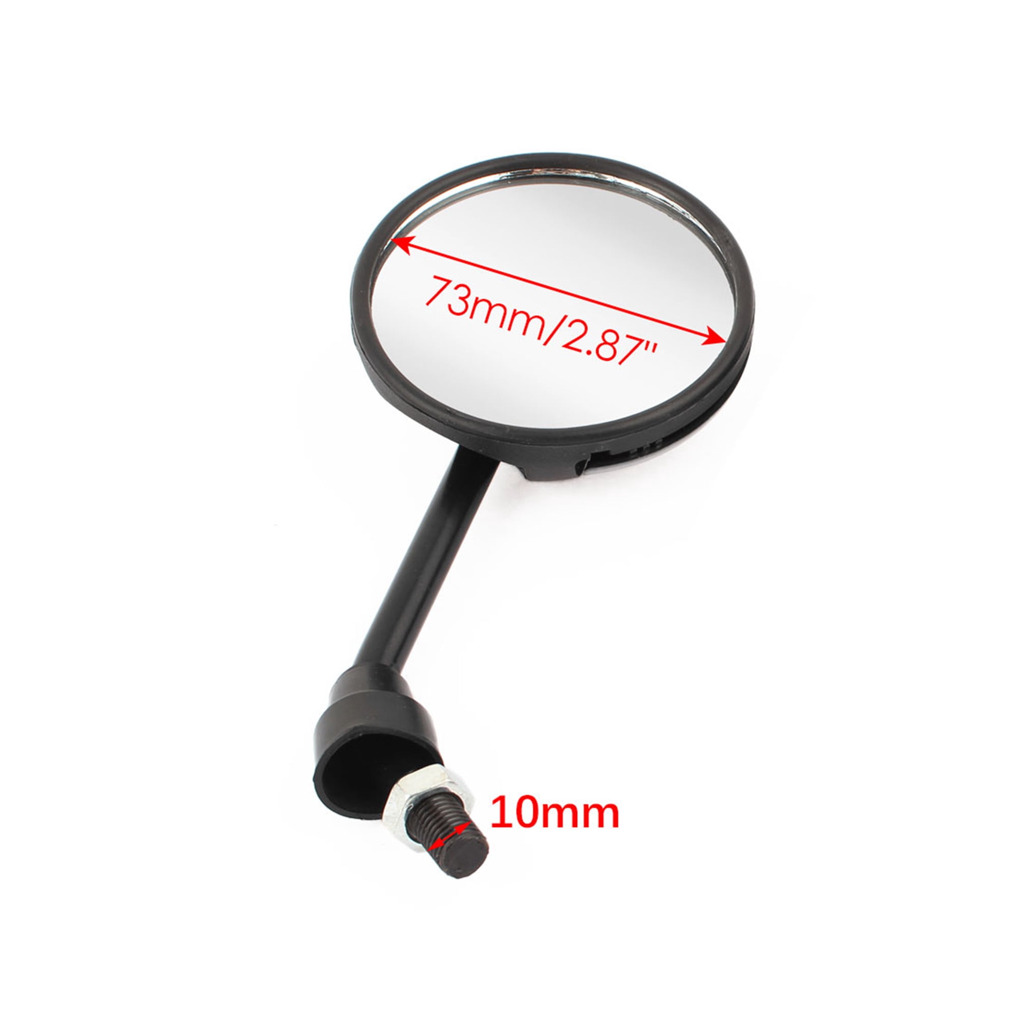Unique Bargains 1 Pair Black Adjustable 10mm Thread Diameter Motorcycle Rear View Mirror