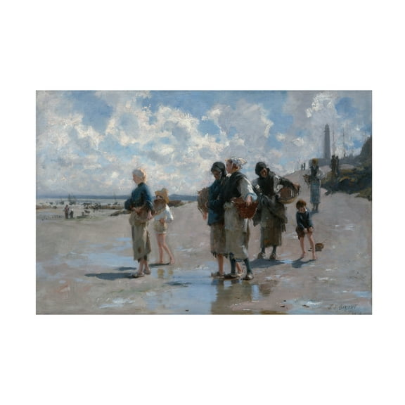 John Singer Sargent 'Fishing For Oysters At Cancale' Canvas Art