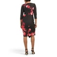 thumbnail image 2 of Rachel Zoe Women's Floral Print Asymmetric Cascading Ruffle Midi Dress (Black, 8), 2 of 4
