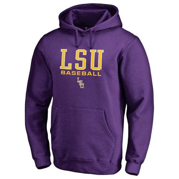 Men's Purple LSU Tigers Team Unity Baseball Pullover Hoodie