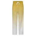 thumbnail image 5 of Aesthetic Honey Yellow And White Gradient Winter Female Pants Flannel High Waist Women Pants Lady Warm Straight Leg Plush Trousers, 5 of 7
