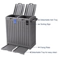 thumbnail image 3 of Ashfield & Harkness: 62 Gallon Outdoor Trash Can Ash Tray - Secure Lid, Drip Tray, Waterproof Resin, Storage Container, Kitchen or Deck, Sorting Sign, 3 of 14