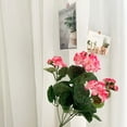 thumbnail image 4 of Geege 5Pcs 14.4inch Artificial Geraniums Silk Flowers Outdoor Home Decor Garden Plants Bush,Pink, 4 of 7