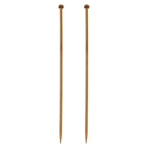 Uxcell 2Pcs 4.5mm Bamboo Knitting Needle Straight Single Pointed 9.8 inch Long