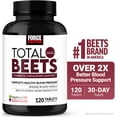 thumbnail image 4 of (2 pack) Force Factor Total Beets, Beet Root Capsule Alternative with Beetroot Powder for Heart Health, Blood Pressure, Circulation & Nitric Oxide, 120 Tablets, 4 of 13
