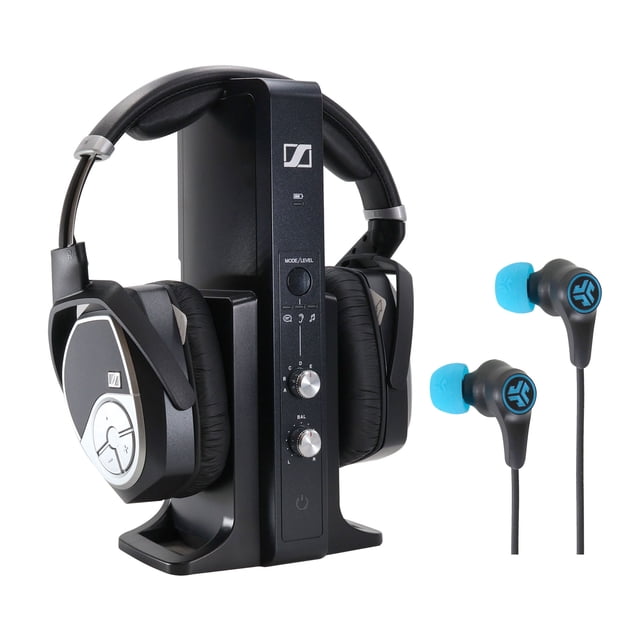 Sistema de auriculares inalámbricos digitales Sennheiser RS 195 para escuchar televisión y auricular