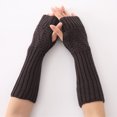 thumbnail image 2 of Yoyauz Women's Long Fingerless Gloves Arm Warm Knit Thumbhole Stretch, 2 of 5