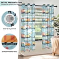 thumbnail image 3 of Yayeee Window Curtains Light Filtering 63"x52" Grommet Panel Pair Home Living Room Decor, Cartoon Train Pattern, 3 of 7