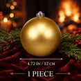 thumbnail image 2 of Set of 1 Christmas Ornament Ball for Christmas Tree, 4.72 Inch Large Hanging Ornament for Home Holiday Display Xmas Party Fireplace Stair Wreath Indoor Decorations, 2 of 7