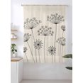 thumbnail image 2 of Sheer Curtains 63 Inch Length, Farmhouse Dandelion Semi Sheer Curtains Light Filtering Window Treatment, Spring Modern Minimalist Country Flower Privacy Voile Drapes for Living Room 52x63 Inch, 2 of 7