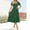 Green, variant on Oplxuo Women‘s Summer Boho Floral Midi Dress 2025 Casual Short Sleeve Square Neck Flowy Beach Vacation Long Dress