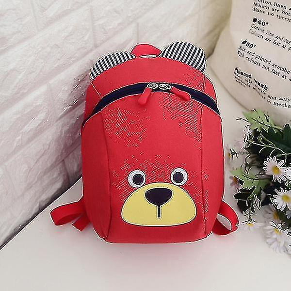 Kuyou Kids Baby Lovely Cartoon Bear Kids Children Anti-Lost Backpack Kindergarten School Bag(Red) Other