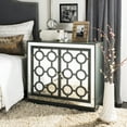 thumbnail image 2 of SAFAVIEH Kaia Circle Glam 2 Door Mirror Finish Chest, Steel Teal/Nickel, 2 of 8