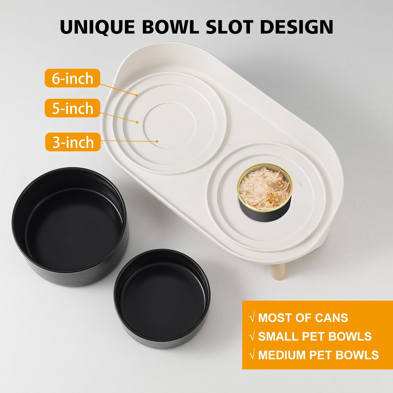 Elevated Ceramic Dog Bowl Set with Stand Splash Proof Raised Bowls for Food and Water Ideal for Small to Medium Dogs 2 x 850 ml 28.74 oz
