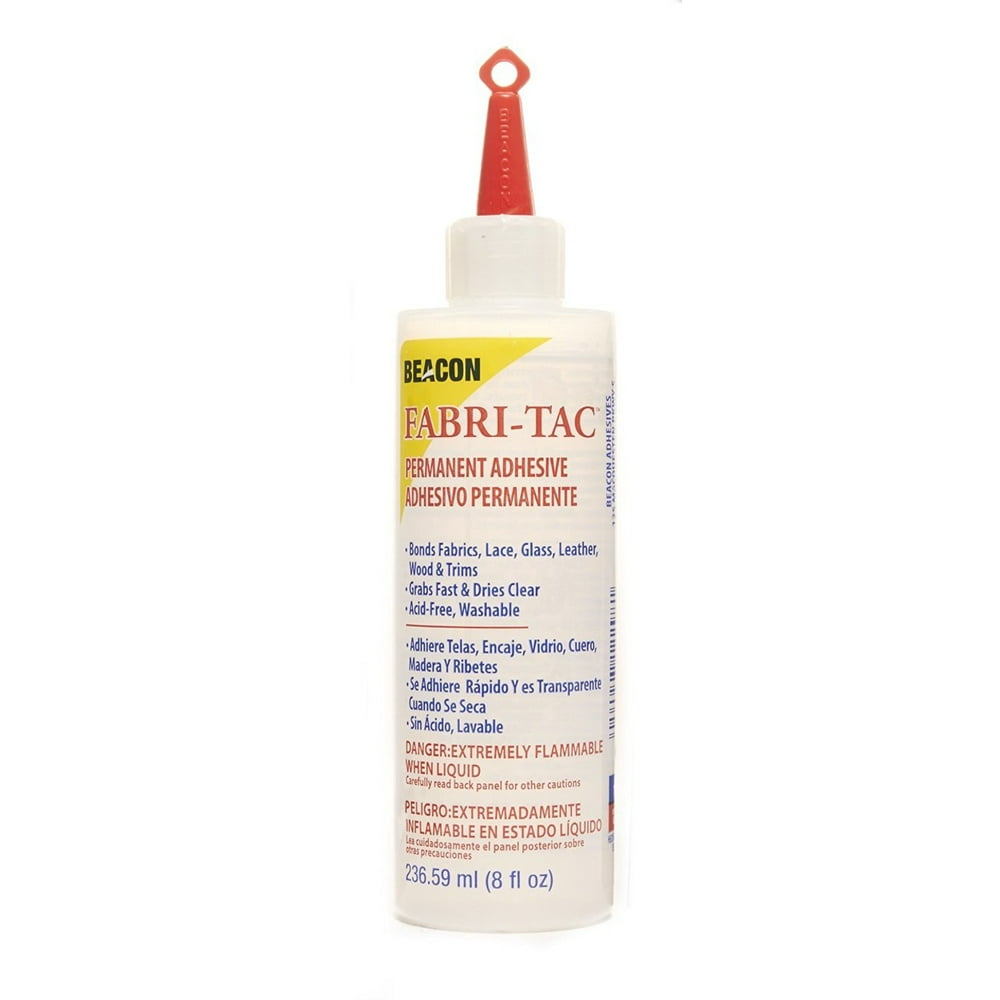 Beacon FabriTac Permanent Adhesive, 8 Ounce THE GLUE GUN IN A BOTTLE