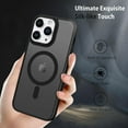 thumbnail image 4 of for iPhone 13 Pro Case Magnetic[Compatible with Magsafe], Translucent Matte Back Anti-Scratch Full Body Protective Cover Shockproof Phone Case for Apple iPhone 13 Pro 6.1", Black, 4 of 8