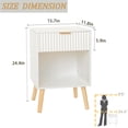 thumbnail image 3 of Mesita de noche blanca Fultyle con cajón y almacenamiento, 3 of 7