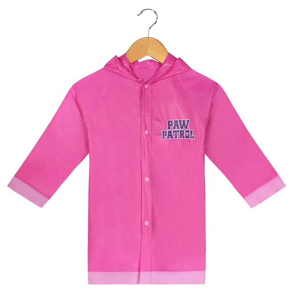 Nickelodeon Little Girls' Paw Patrol Character Printed Waterproof Rain Slicker, Size Small 2/3 Medium 4/5 and Large 6/9