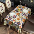 thumbnail image 2 of Pioneer Flower Floral Print Pattern Rectangle Tablecloth 60"x120", Waterproof Polyester Table Cloth, Wipeable Spillproof for Dining Camping Indoor Outdoor, 2 of 6