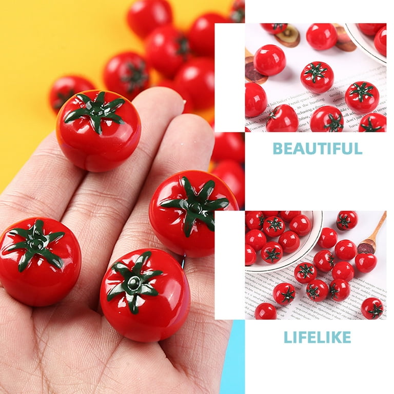 12-Piece Realistic Artificial Tomato Set, Mini Resin Fake Tomatoes