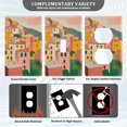thumbnail image 3 of Yayeee Duplex Wall Plate 1-Gang 4.5"x2.7" Home Receptacle Light Switch Decorative Outlet Cover, Pink Cityscape Painting, 3 of 7