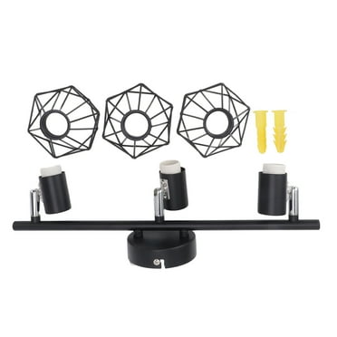 Sarapandan Matte Black Finish, Modern Ceiling Spotlight, 85-265V, Fashionable Design Rotatable 3-Light Track Lighting Kit Sarapandan