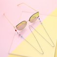 thumbnail image 2 of Moda Unisex hombres mujeres diamantes de imitación gafas cadena aleación gafas cordón correa cuerda (plata), 2 of 10