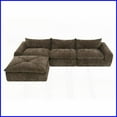thumbnail image 4 of Modern Minimalist 116'' 4-Seat Particle Chenille Sofa for Living Room - No Assembly, Free Modular Design, 4 of 26