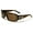 Tortoise, variant on CG Eyewear Rhinestone Studded Narrow Rectangular Fashion Sunglasses UV Protect, Black, Medium