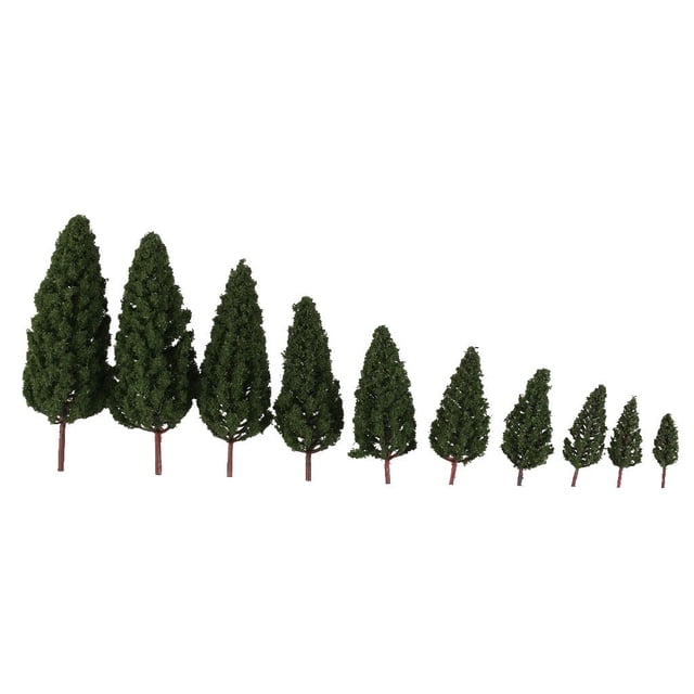 20x 1/50-1/400 Train Model Trees Layout Sand Table Accessory Dark Green 105