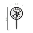 thumbnail image 2 of whitehall products 10602 please pick courtesy lawn stake no poop dog sign, 9.5" x 5.25" x 0.25" white/black, 2 of 5